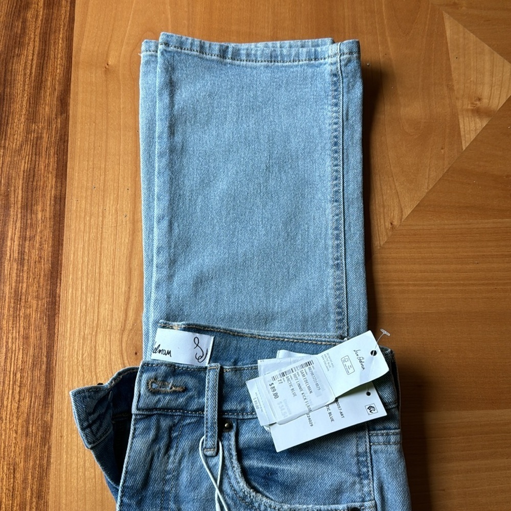 NWT SaM EDELMAN Linnie Kick Flare Ankle Jeans in Arctic Blue  Size 27 - Picture 2 of 5